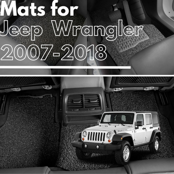 for Jeep Wrangler Rubicon (JK)2007-2018, Premium Car Floor Mats