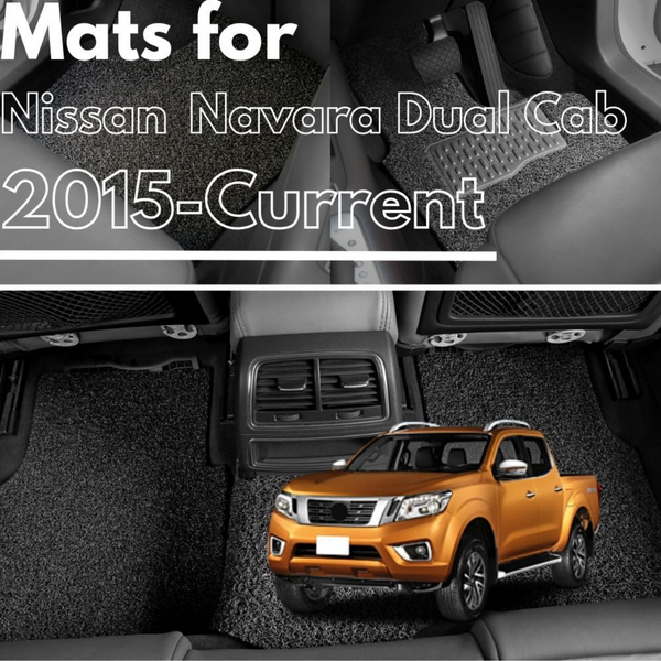 for Nissan Navara Dual Cab (NP300/D23 STX without rear cupholder)2015-Current, Premium Car Floor Mats
