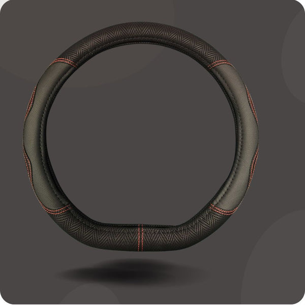 Steering Wheel Cover for VolksWagen EoS 2006 - 2016 1F - Black Microfiber Leather - Circle 38 cm