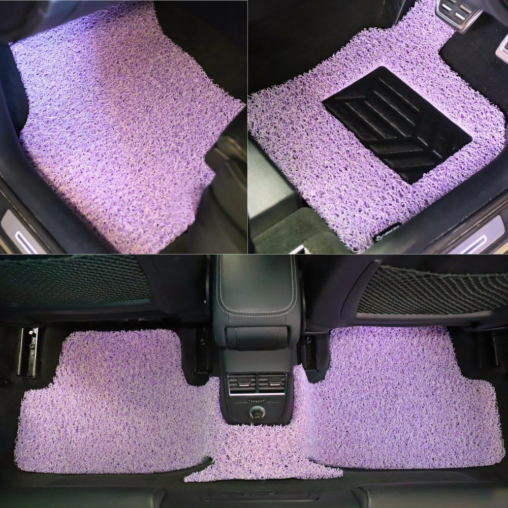 Jacaranda Mist custom-fit CarMatsCulture car mats installed in a vehicle