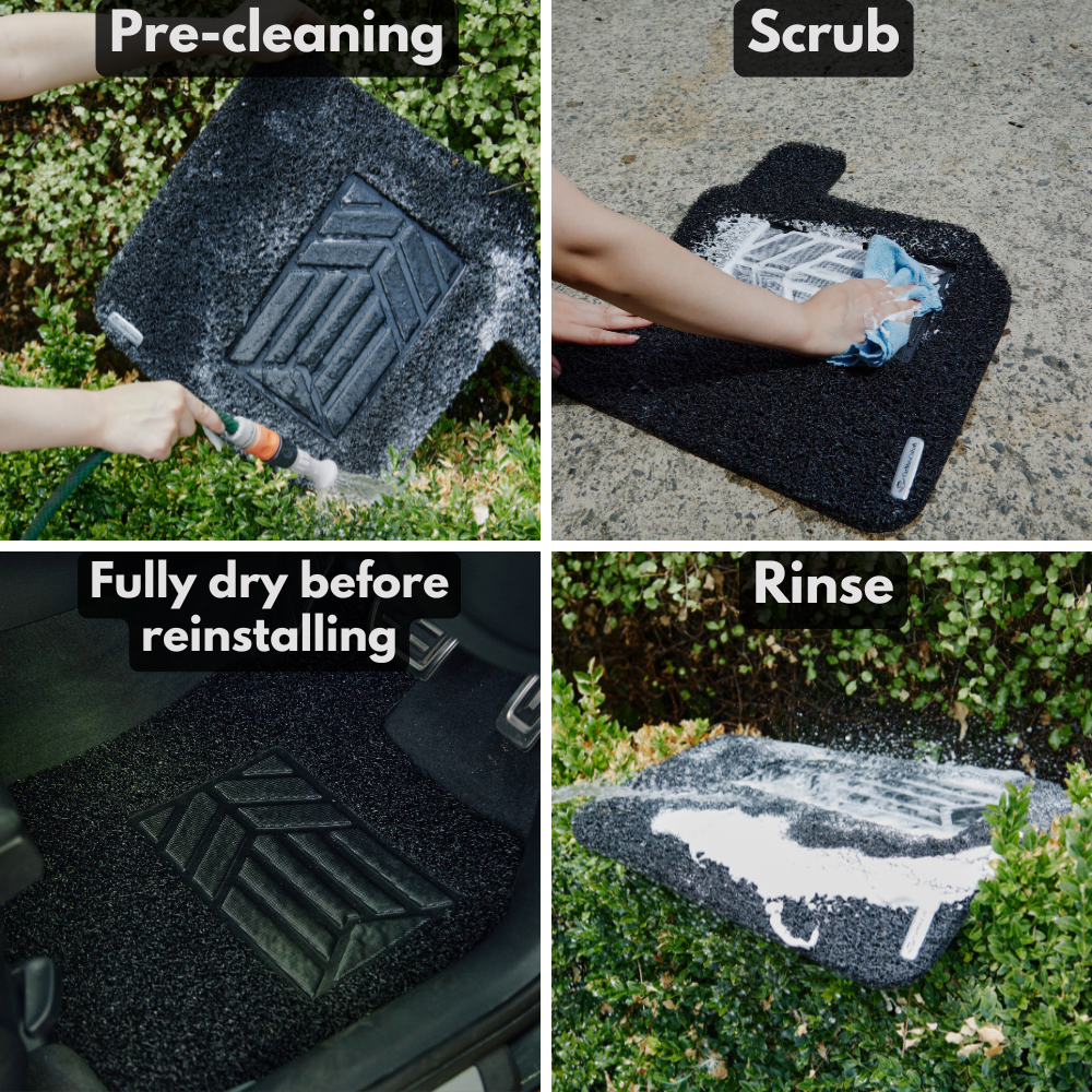 Four steps for cleaning Car Mats Culture honeycomb mats