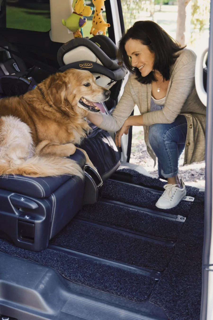 Dog-Proof custom-fit CarMatsCulture car mats installed in a vehicle