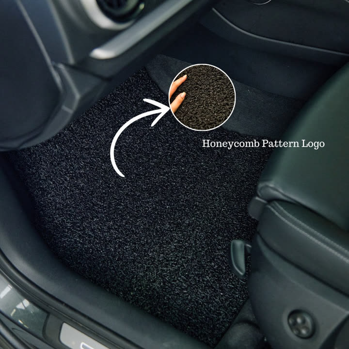 Close-up of premium custom-fit Car Mats Culture construction