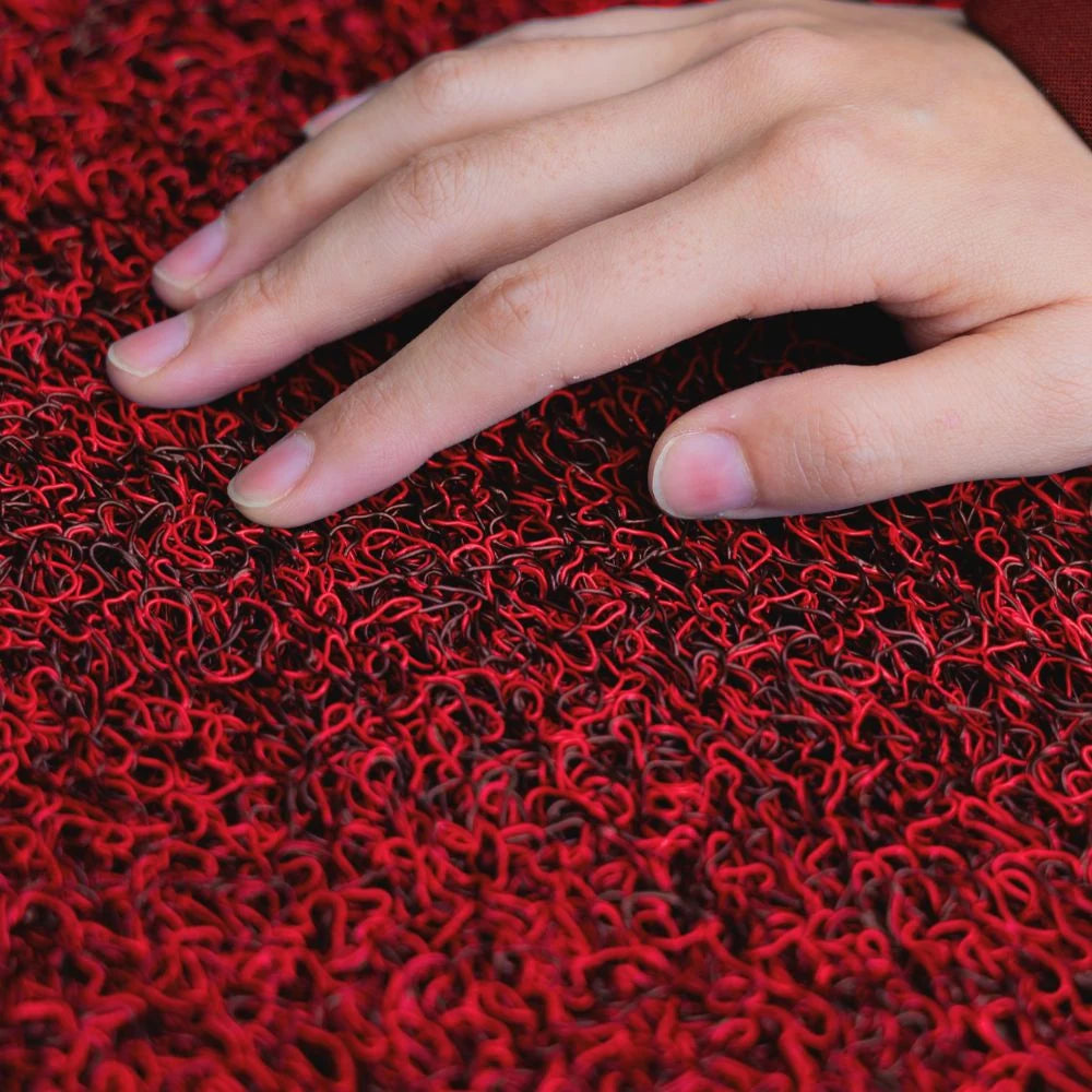 Rich Vivid Burgundy mat colour inside a vehicle